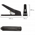 Степлер МОЩНЫЙ №24/6-23/13 BRAUBERG "Heavy duty MX", до 80 листов, черный, 222563 - 4