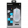 Мышь проводная DEFENDER Arga GM-049, 1200/1800/2400/3600 dpi, 5 кнопок+1 колесо-кнопка, белый, 52048 - 7