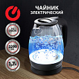 Чайник SONNEN KT-1786, 1,7 л, 2200 Вт, закрытый нагревательный элемент, стекло, 453422 - 9