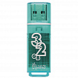 Флеш-диск 32 GB, SMARTBUY Glossy, USB 2.0, зеленый, SB32GBGS-G - 1