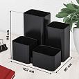 Подставка-органайзер BRAUBERG COMPACT, 4 отделения, 92х114х102 мм, черная, 238102 - 7