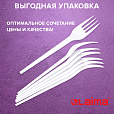 Вилка одноразовая пластиковая 165 мм, белая, КОМПЛЕКТ 100 шт., БЮДЖЕТ, LAIMA, 600949 - 11