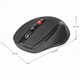 Мышь беспроводная DEFENDER Ultra MM-315, USB, 5 кнопок + 1 колесо-кнопка, оптическая, черная, 52315 - 4