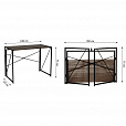 Стол на металлокаркасе BRABIX "LOFT CD-002", 1000х500х750 мм, складной, цвет морёный дуб, 641212 - 7