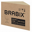 Кресло стул BRABIX "Eames MG-310 CH", хром, пластик белый, ткань серая, 532924 - 9