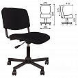 Кресло КР09, без подлокотников, черное, БП000012308 - 2