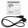Термопот SONNEN TP-28, 3 л, 900 Вт, 1 температурный режим, ручной насос, сталь, черный/серебро, 456712 - 7