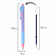 Ручка шариковая автоматическая BRAUBERG ULTRA-RT PASTEL, СИНЯЯ, 0,7 мм, линия 0,35 мм, 143933 - 10