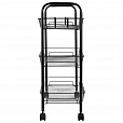 Этажерка (тележка) BOOMHOUSE (БУМХАУС) RC-003 3 яруса, на колесах, В62,5хШ42,5хГ25,5 см, металл, черная, 701455 - 3