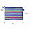 Папка-конверт на молнии формат B5+ (310х220 мм), сетчатая ткань, BRAUBERG "Stripes", 224047 - 7