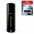 Флеш-диск 64 GB, TRANSCEND Jet Flash 350, USB 2.0, черный, TS64GJF350 - 1
