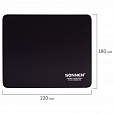 Коврик для мыши SONNEN "BLACK", резина + ткань, 220х180х3 мм, 513309 - 5