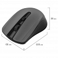 Мышь беспроводная SONNEN V99, USB, 1000/1200/1600 dpi, 4 кнопки, оптическая, серая, 513528 - 6