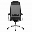 Кресло МЕТТА "ErgoLife" 10 B1-104K, хром, синхромеханизм, прочная сетка, черное - 5