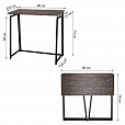 Стол на металлокаркасе BRABIX "LOFT CD-001", 800х440х740 мм, складной, цвет морёный дуб, 641209 - 6