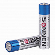 Батарейки КОМПЛЕКТ 10 шт., SONNEN Super Alkaline, AAA (LR03, 24А), алкалиновые, мизинчиковые, короб, 454232 - 2