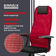 Кресло офисное BRABIX PREMIUM "Ultimate EX-801" хром, плотная двойная сетка Х2, черное/красное, 532921 - 18