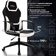 Кресло компьютерное BRABIX "Alpha GM-018", ткань/экокожа, черное/белое, 532640, GM-018_532640 - 15