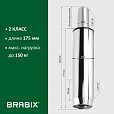Газлифт BRABIX A-80 суперкороткий, ХРОМ, длина в открытом виде 305 мм, d50 мм, класс 2, 532003 - 8