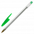 Ручка шариковая STAFF "Basic Budget BP-04", ЗЕЛЕНАЯ, линия письма 0,5 мм, с штрихкодом, 143871 - 1