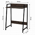 Стол на металлокаркасе BRABIX "LOFT CD-003", 640х420х840 мм, цвет морёный дуб, 641215 - 5