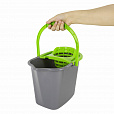 Ведро 10 л для уборки КОМПЛЕКТ с ОТЖИМОМ для веревочных и ленточных МОПов, 24х35х24 см, YORK, 70020 - 10