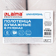 Полотенца бумажные рулонные 200 м, LAIMA (Система H1) UNIVERSAL, 1-слойные, серые, КОМПЛЕКТ 6 рулонов, 112502 - 5