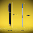 Ручка подарочная шариковая BRAUBERG "Perfect Black", корпус черный, узел 1 мм, линия письма 0,7 мм, синяя, 141416 - 10