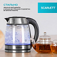 Чайник SCARLETT SC-EK27G54, 1,7 л, 1800 Вт, закрытый нагревательный элемент, стекло, стальной - 11
