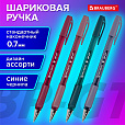 Ручка шариковая BRAUBERG BP-GT MORANDI, СИНЯЯ, корпус ассорти, пишущий узел 0,7 мм, линия письма 0,35 мм, 144504 - 3