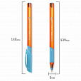Ручка шариковая масляная с грипом BRAUBERG "Extra Glide GT Sky Blue", СВЕТЛО-СИНЯЯ, игольчатый узел 0,7 мм, линия письма 0,35 мм, 144074 - 7