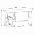Стол на металлокаркасе BRABIX "LOFT CD-006",1200х500х730 мм,, 2 полки, цвет дуб натуральный, 641226 - 5