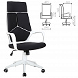 Кресло офисное BRABIX PREMIUM "Prime EX-515", пластик белый, ткань, черное, 531812 - 2