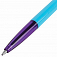 Ручка шариковая BRAUBERG "Офисная" NEON COLOR, СИНЯЯ, корпус ассорти, пишущий узел 1 мм, линия письма 0,5 мм, 144200 - 3