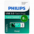 Флеш-диск 8 GB PHILIPS VIVID, разъем USB 3.0, зеленый, FM08FD00B/97 - 1