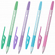 Ручки шариковые с грипом BRAUBERG "ULTRA GT PASTEL", НАБОР 8 ШТУК, СИНИЕ, узел 0,7 мм, линия 0,35 мм, 144532 - 1