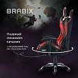 Кресло компьютерное BRABIX "Hunter GM-130", две подушки, экокожа, черное/красное, 532797 - 21