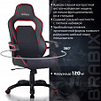 Кресло компьютерное BRABIX "Nitro GM-001", ткань, экокожа, черное, вставки красные, 531816 - 14