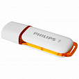 Флеш-диск 4 GB PHILIPS SNOW, разъем USB 2.0, оранжевый, FM04FD70B/97 - 1