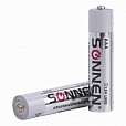 Батарейки КОМПЛЕКТ 4 шт., SONNEN Alkaline, AAA (LR03, 24А), алкалиновые, мизинчиковые, в блистере, 451088 - 2