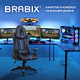 Кресло компьютерное BRABIX "GT Carbon GM-120", две подушки, экокожа, черное/синее, 531930 - 17