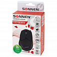 Мышь беспроводная SONNEN V33, USB, 800/1200/1600 dpi, 6 кнопок, оптическая, черная, SOFT TOUCH, 513517 - 10