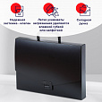 Папка-портфель пластиковая BRAUBERG "Energy" А4 (330х256х32 мм), без отделений, черная, 221202 - 8
