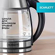 Чайник SCARLETT SC-EK27G54, 1,7 л, 1800 Вт, закрытый нагревательный элемент, стекло, стальной - 7