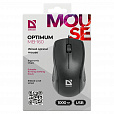 Мышь проводная DEFENDER Optimum MB-160, USB, 2 кнопки + 1 колесо-кнопка, оптическая, черная, 52160 - 6