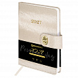 Ежедневник датированный 2027 А5 138х213мм BRAUBERG Elegant, под кожу, застежка, бежевый, 118012 - 1
