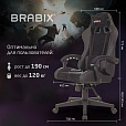 Кресло компьютерное BRABIX "Striker GM-121", синхромеханизм, 2 подушки, экокожа/велюр, черное, 532962 - 23