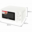 Микроволновая печь SONNEN MW2070B-6MW, 20 л, 700 Вт, таймер, механическое управление, белая, 454651 - 4
