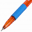 Ручка шариковая масляная с грипом BRAUBERG GLASSY SKY BLUE, СВЕТЛО-СИНЯЯ, узел 0,7 мм, линия письма 0,35 мм, 144107 - 3
