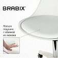 Кресло стул BRABIX "Eames MG-310 PL", пластик белый, экокожа белая, 532926 - 11